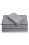 Azores Home 800 Thread Count Cotton Percale Sheet Set In Gray