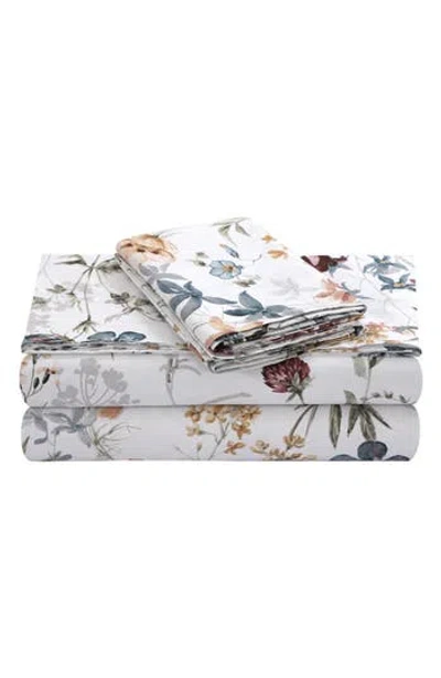 Azores Home Amalfi 300 Thread Count Sateen Sheet Set In Multi