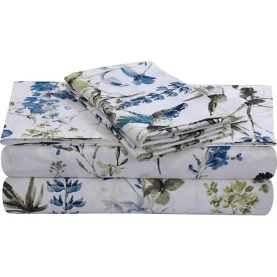 Azores Home Amalfi 300 Thread Count Sateen Sheet Set In Multi