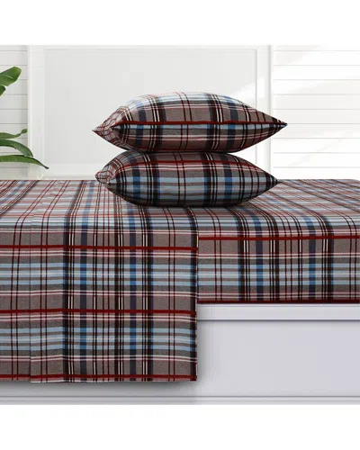 AZORES HOME AZORES HOME BRENTWOOD PRINTED FLANNEL 170-GSM EXTRA DEEP POCKET SHEET SET