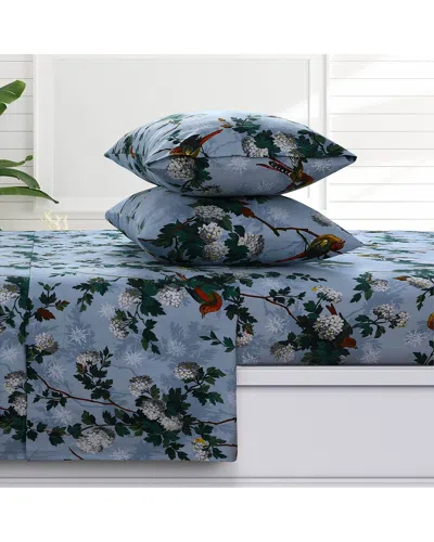 AZORES HOME AZORES HOME CELINA PRINTED FLANNEL 100% COTTON SHEET SET