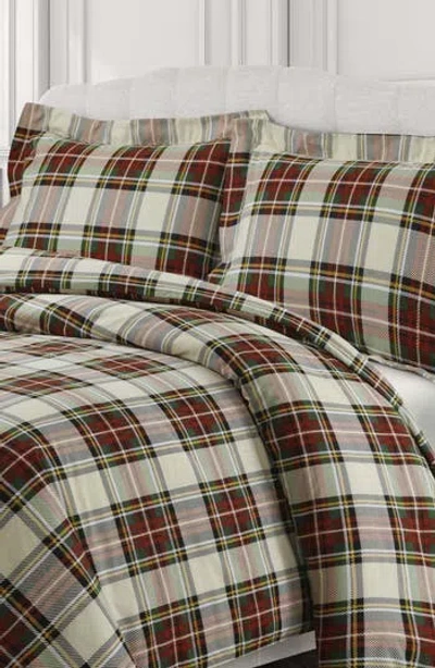 Azores Home Charleston Cotton Flannel Duvet Set In Multi