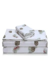 Azores Home Cotton Flannel Sheet Set In White