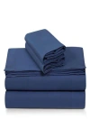 Azores Home Cotton Flannel Sheet Set In Blue