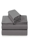 Azores Home Cotton Flannel Sheet Set In Gray
