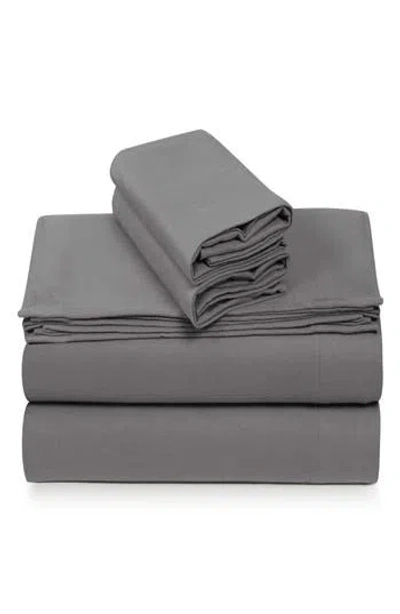 Azores Home Cotton Flannel Sheet Set In Gray