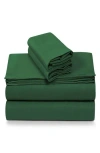 Azores Home Cotton Flannel Sheet Set In Green