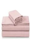 Azores Home Cotton Flannel Sheet Set In Pink