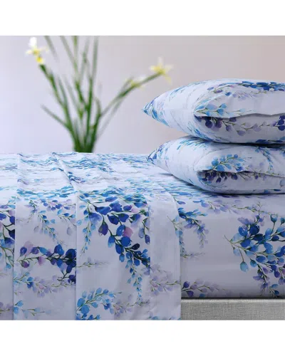 Azores Home Jolie Printed Deep Pocket Sheet Set In Multicolor