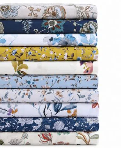 Azores Home Printed 300 Thread Count Cotton Deep Pocket Sheet Sets In Multi