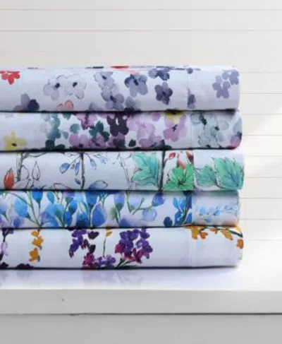 Azores Home Printed Microfiber Deep Pocket Sheet Sets In Multi