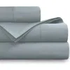 Azores Home Set Of 2 Cotton Sateen Pillowcases In Gray