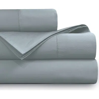 Azores Home Set Of 2 Cotton Sateen Pillowcases In Gray