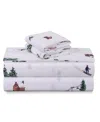 Azores Home Sofi Paisley Extra Deep Pocket Flannel 4-pc. Sheet Set, California King In White