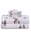 Azores Home Sofi Paisley Extra Deep Pocket Flannel 4-pc. Sheet Set, King In Red