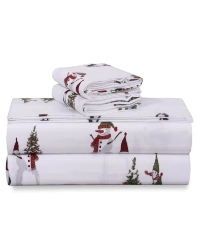 Azores Home Sofi Paisley Extra Deep Pocket Flannel 4-pc. Sheet Set, Queen In Red