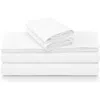 Azores Home Solid Cotton Flannel Sheet Set In White