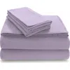 Azores Home Solid Flannel Sheet Set In Purple