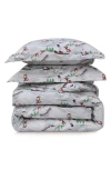 Azores Home Winter Wonderland Cotton Flannel Comforter & Pillow Sham Set In Multi