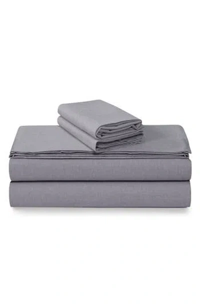 Azores Home Yarn Dyed Flannel Sheet Set In Gray