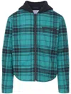 Aztech Mountain Check-pattern Hoodie In Green