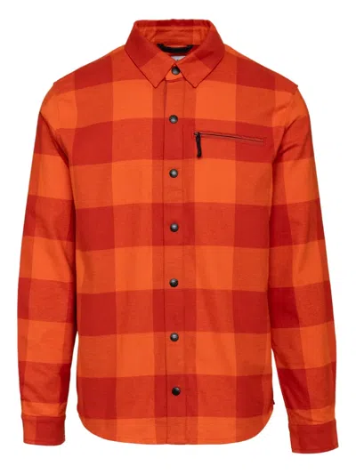 Aztech Mountain Check Zip Ski Shirt In Orange