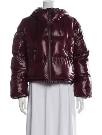 Pre-owned Aztech Mountain Down Coat In Burgundy
