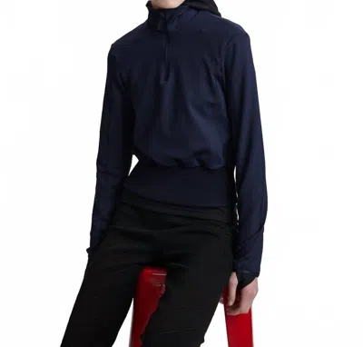 Aztech Mountain Half Zip Fleece Jacket In Sander Navy In Blue