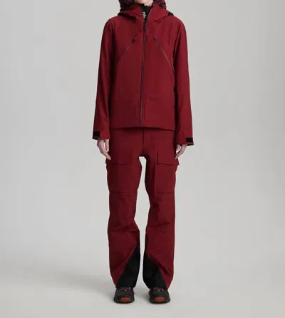 Aztech Mountain Hayden 3l Shell Jacket In Burgundy In Red