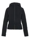 Aztech Mountain Hooded Belted Jacket In Black