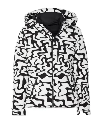 Aztech Mountain Hooded Printed Down Ski Jacket In Multi