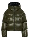 Aztech Mountain Minnie Nuke Cropped Quilted Down Ski Jacket In Green