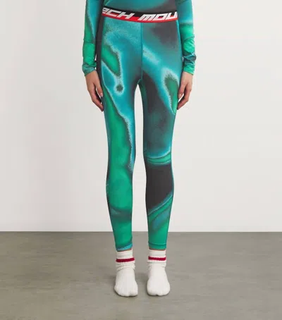 Aztech Mountain Next To Skin Ski Leggings In Ignition In Green