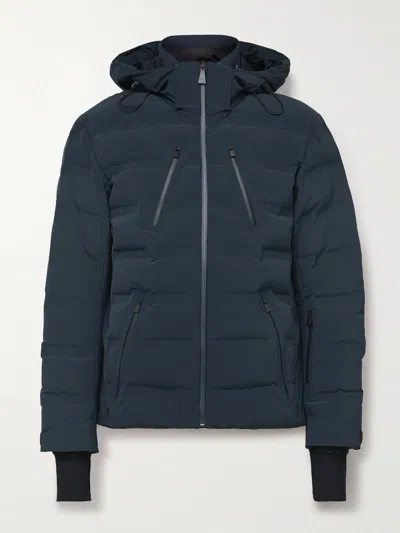 Aztech Mountain Nuke Suit Quilted Hooded Down Ski Jacket In Blue