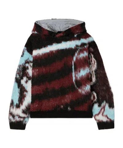 Aztech Mountain Off Piste Shell-trimmed Printed Fleece Hoodie In Multi