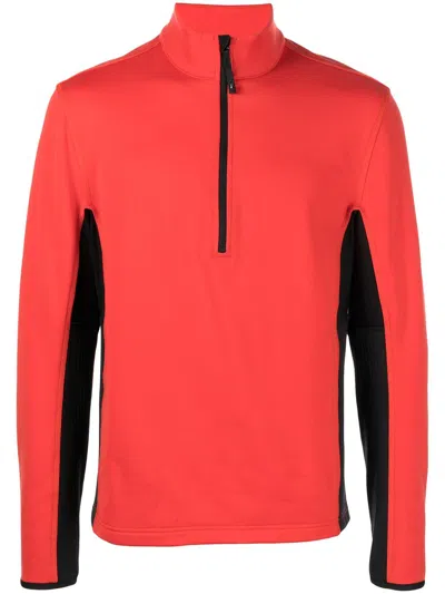 Aztech Mountain Performance Half-zip Fleece Sweatshirt In Orange