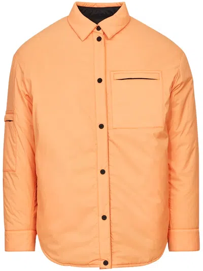 Aztech Mountain Pillow Puffer Shirt Jacket In Orange
