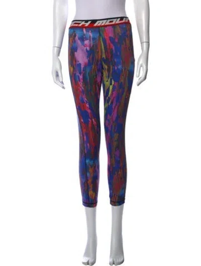 Pre-owned Aztech Mountain Printed Skinny Leg Pants In Blue