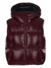 Aztech Mountain Snowbird Hooded Quilted Down Ski Vest In Red