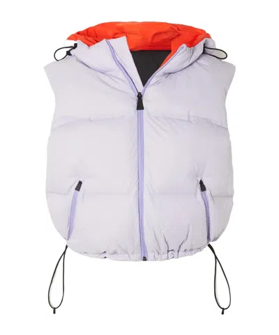 Aztech Mountain Snowbird Hooded Quilted Shell Down Gilet In Purple