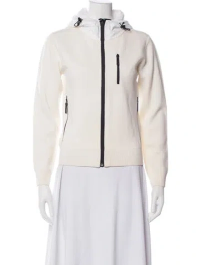 Pre-owned Aztech Mountain Wool Open Front Sweater In Neutrals