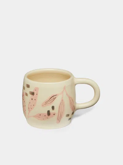 Azul Patagonia Coffee Beans Hand-painted Ceramic Mugs (set Of 2) In Multi