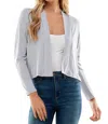 Azules Cropped Cardigan In Silver In Silver