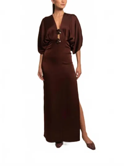 Azulu Abbey Dress In Espresso In Brown