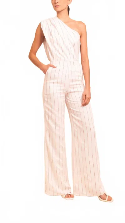 Azulu Bosawa Jumpsuit In Ivory Stripe In Multi