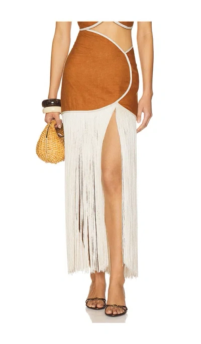 Azulu Joelle Skirt In Brown
