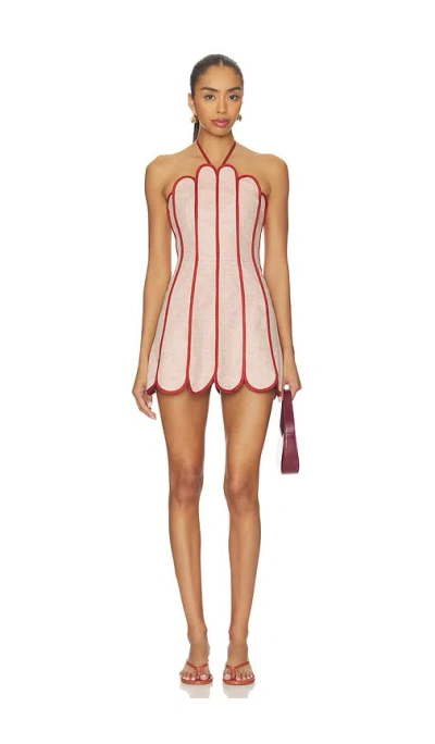 Azulu Lenny Dress In Apricot Orange