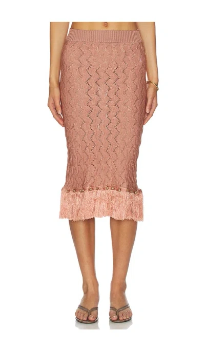 Azulu Lorenzo Midi Skirt In Pink