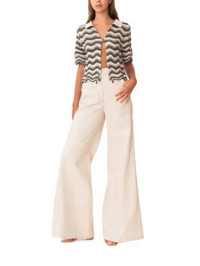 Azulu Malai Wide Leg Jean In Havana Beige In Neutral