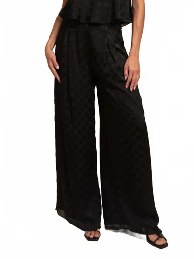Azulu Minka Wide Leg Pant In Black Polka Dot